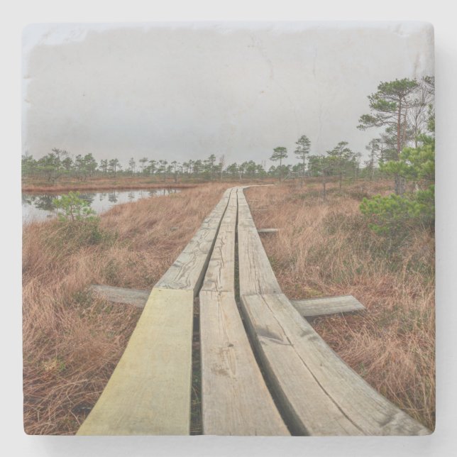 Posavasos De Piedra Senderismo en el pantano (Anverso)