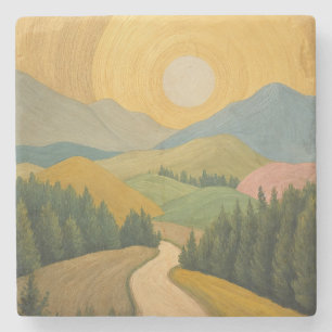 Posavasos De Piedra Sendero Horizonte Dorado
