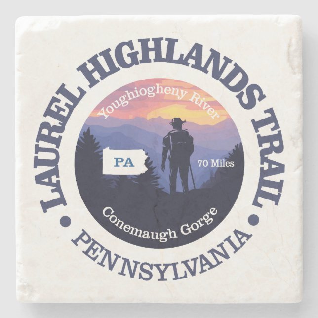 Posavasos De Piedra Sendero Laurel Highlands (rd2) (Anverso)