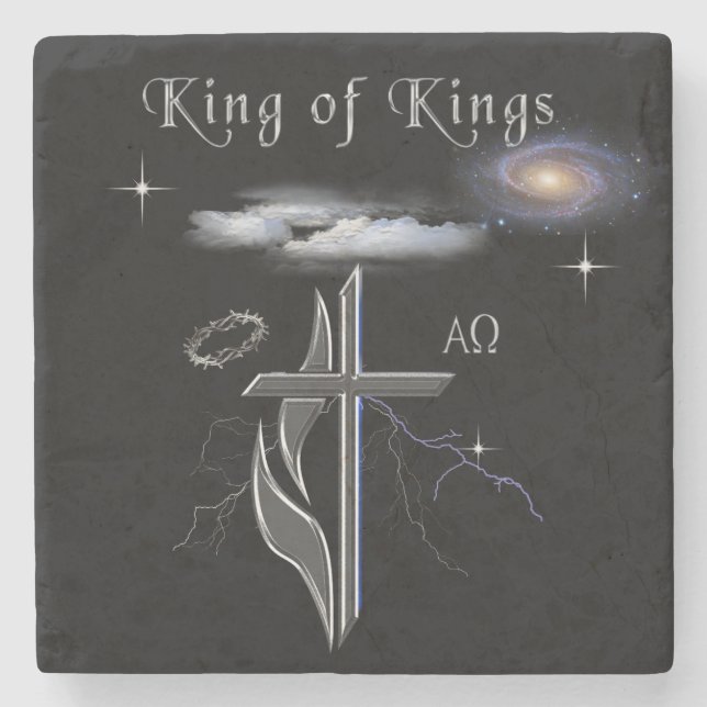 Posavasos De Piedra Señor de los Lores Rey de Reyes (Anverso)