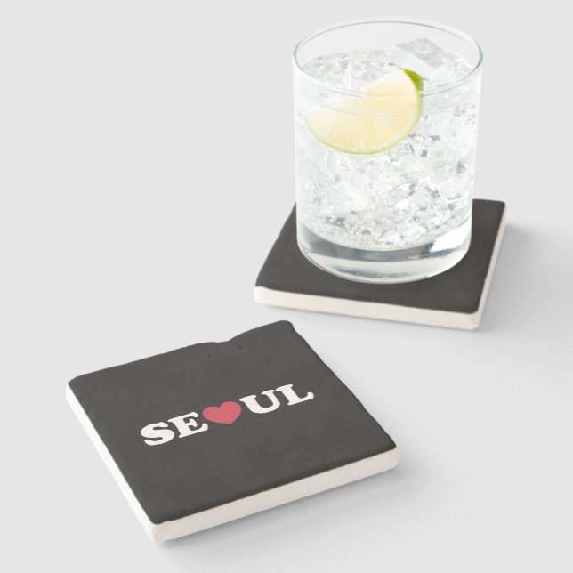 Posavasos De Piedra Seoul Love Heart (Lateral)