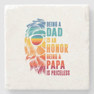 Posavasos De Piedra Ser Papá Es Un Honor Ser Papa No Tiene Precio
