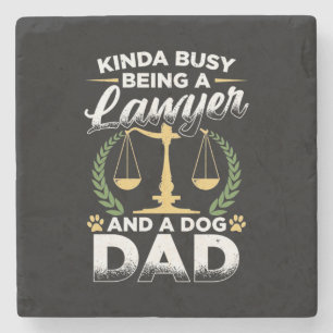 Posavasos De Piedra Ser Un Abogado Y Un Padre Perro