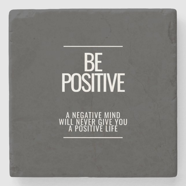 Posavasos De Piedra Ser una montaña rusa positiva de piedra (Anverso)
