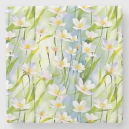 Posavasos De Piedra Serena Flor Silvestre  