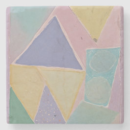 Posavasos De Piedra Serene Abstracts: A Pastel Dream