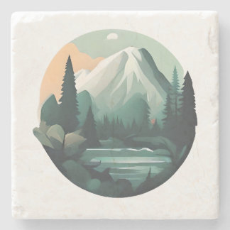 Posavasos De Piedra Serenidad Alpina