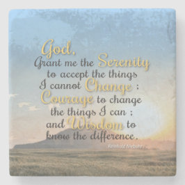 Posavasos De Piedra Serenidad, coraje y sabiduría