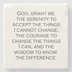 Posavasos De Piedra Serenity Prayer Copperplate Gótica Light Font