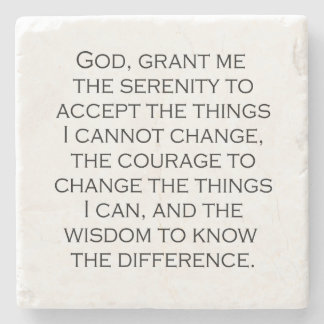 Posavasos De Piedra Serenity Prayer Copperplate Gótica Light Font