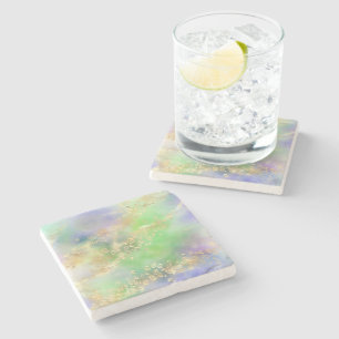 Posavasos De Piedra Serie de diseño de pintura de leopardo 4