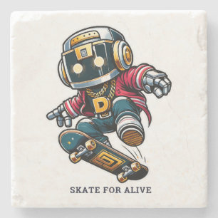 Posavasos De Piedra Serie de Skate de Estilo Callejero