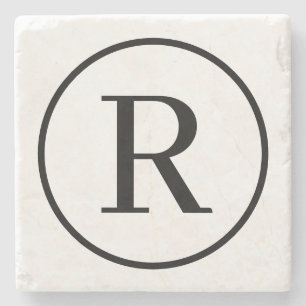 Posavasos De Piedra Serie Monograma RF Classic