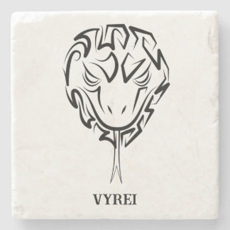 Posavasos De Piedra Serpiente Tribal Negra y Blanca