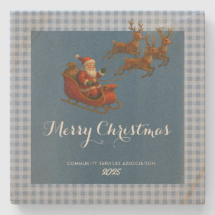 Posavasos De Piedra Servilletas de Papel Santa Reno Merry Christmas