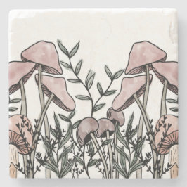 Posavasos De Piedra Setas silvestres