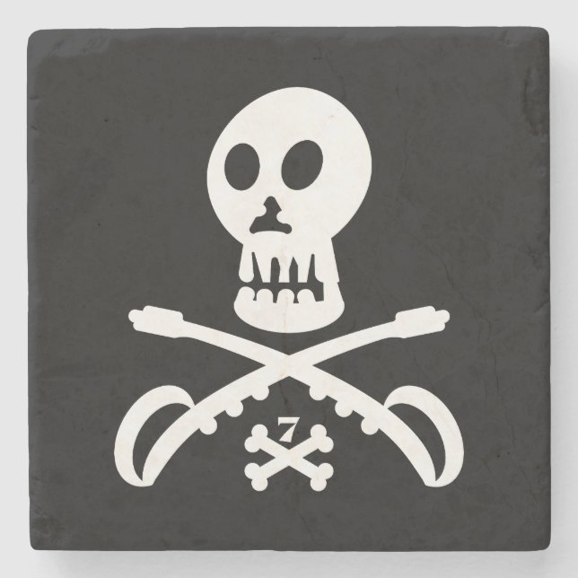 POSAVASOS DE PIEDRA SEVEN SKULL BY MASANSER PIXELAT (Anverso)