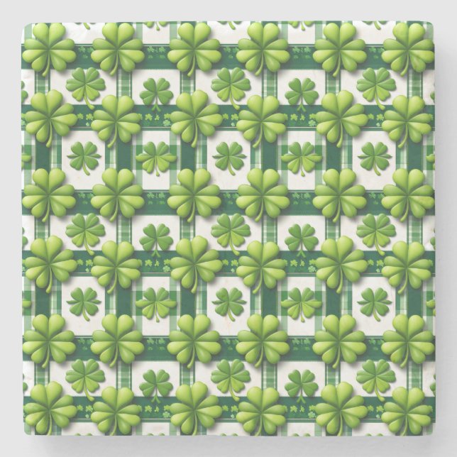 Posavasos De Piedra Shamrock Coaster (Anverso)