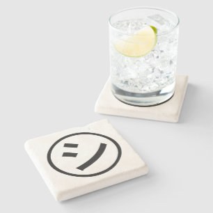 Posavasos De Piedra ㋛ Shi Kana Katakana Emoji sonriente / Emoticon