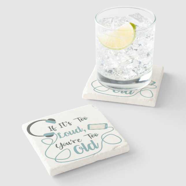 Posavasos De Piedra Si es demasiado fuerte, eres muy vieja cita gracio (Lateral)