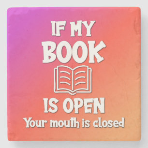 Posavasos De Piedra Si Mi Libro Está Abierto Tu Boca Cerrada