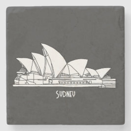 Posavasos De Piedra Sídney Opera House Australia dibujo souvenir