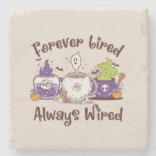Posavasos De Piedra Siempre Cansado, Siempre Con Cable