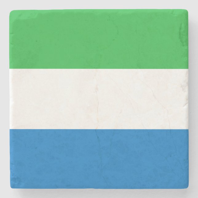 Posavasos De Piedra Sierra Leone Flag (Anverso)