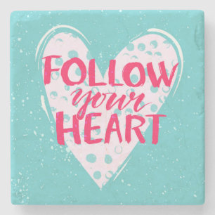Posavasos De Piedra Siga su corazón 2