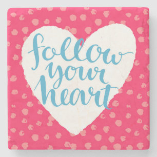 Posavasos De Piedra Siga su corazón 3