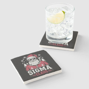 Posavasos De Piedra Sigma Claus Santa Cool Navidad Rizz Rizzler Meme