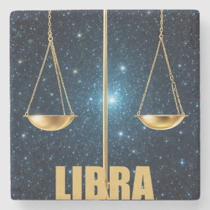 Posavasos De Piedra Signo de astrología de Libra