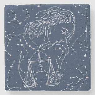 Posavasos De Piedra Signo de Libra zodiac