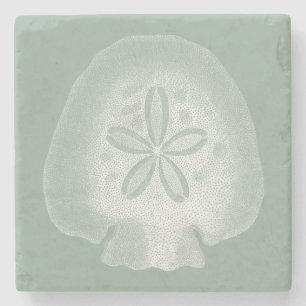 Posavasos De Piedra Silhouette Sand Dollar