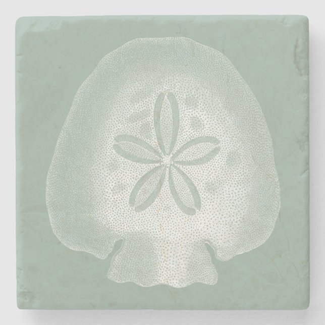 Posavasos De Piedra Silhouette Sand Dollar (Anverso)