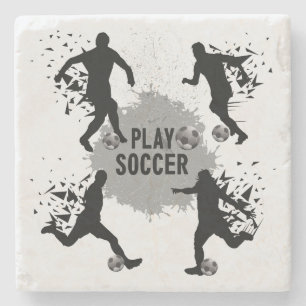 Posavasos De Piedra Siluetas de fútbol de Guay Play