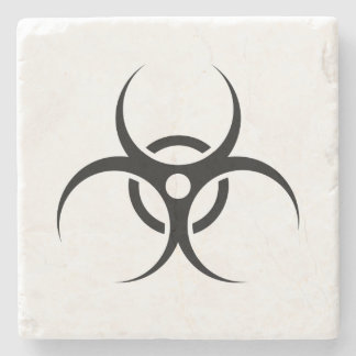 Posavasos De Piedra Símbolo amonestador del Biohazard