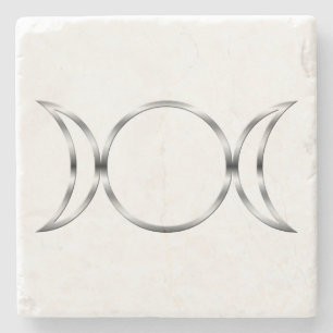 Posavasos De Piedra Símbolo de diosa triple pagana caído