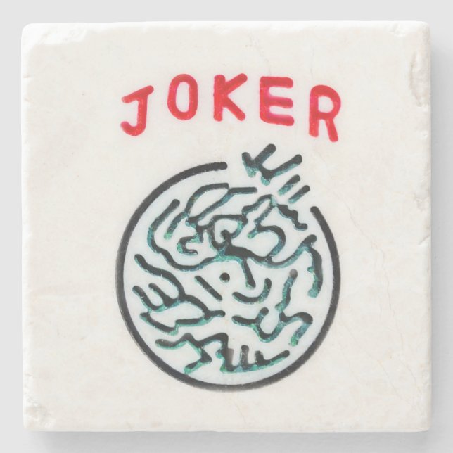 Posavasos De Piedra Símbolo de juego MahJong Tapa de broma (Anverso)