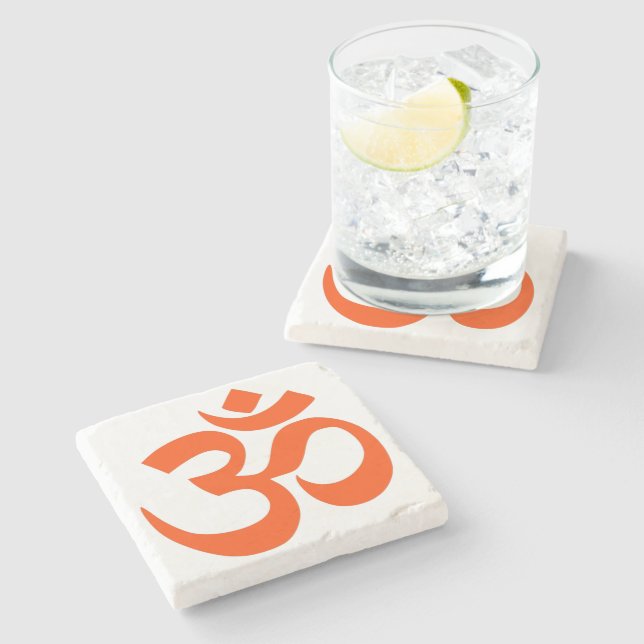 Posavasos De Piedra Símbolo Om indio (Lateral)