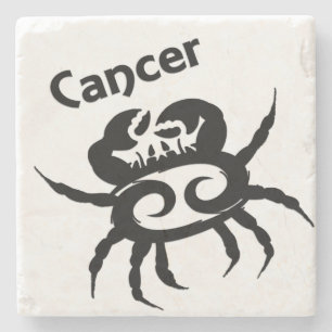 Posavasos De Piedra Símbolo y signo zodiacal de Cáncer