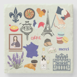 Posavasos De Piedra Símbolos de Francia