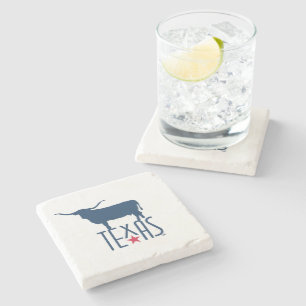 Posavasos De Piedra Símbolos de Texas, Longhorn, marina