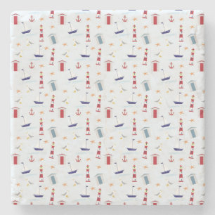 Posavasos De Piedra Símbolos del mar de Guay