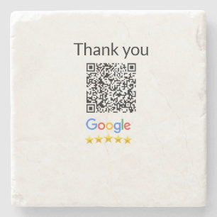 Posavasos De Piedra Simple código qr minimalista agregar logo escanear