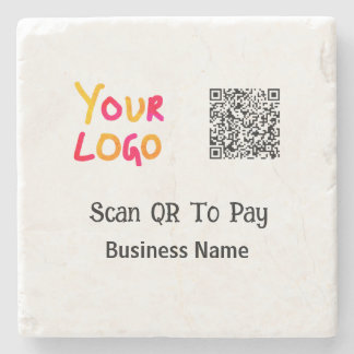 Posavasos De Piedra Simple código qr minimalista para pagar nombre de 