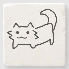 Posavasos De Piedra Simple gato Cojín de piedra