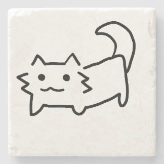 Posavasos De Piedra Simple gato Cojín de piedra