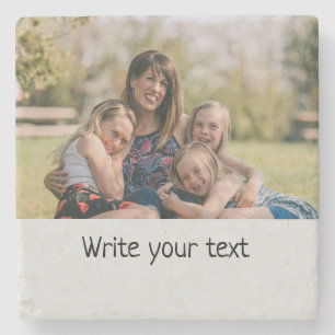 Posavasos De Piedra simple mínimo añadir tu lista de navidades de foto