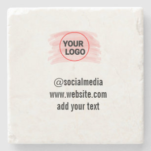 Posavasos De Piedra simple mínimo personalizado acuarela añadir sitio 
